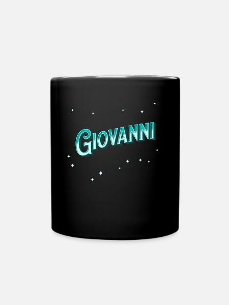 Giovanni Namen personalisiert - Tasse einfarbig - Schwarz