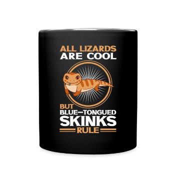 Bluetongued Skink Blue Tongued Skink Gift - Full Colour Mug - black - Front
