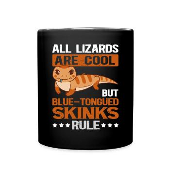 Bluetongued Skink Blue Tongued Skink Lizard Gift - Full Colour Mug - black - Front