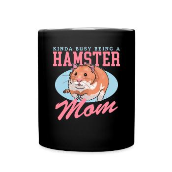 Hamster Mom | Dwarf Hamster Golden Hamster Gift - Full Colour Mug - black - Front