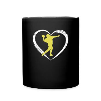 L’amour du rugby - Mug uni - noir - Devant