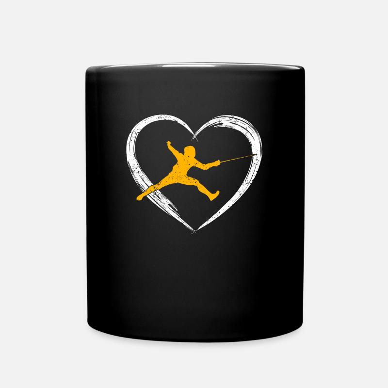 Fechten love - Tasse einfarbig - Schwarz
