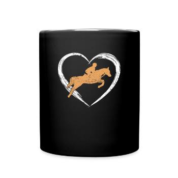 Horse riding love - Full Colour Mug - black - Front