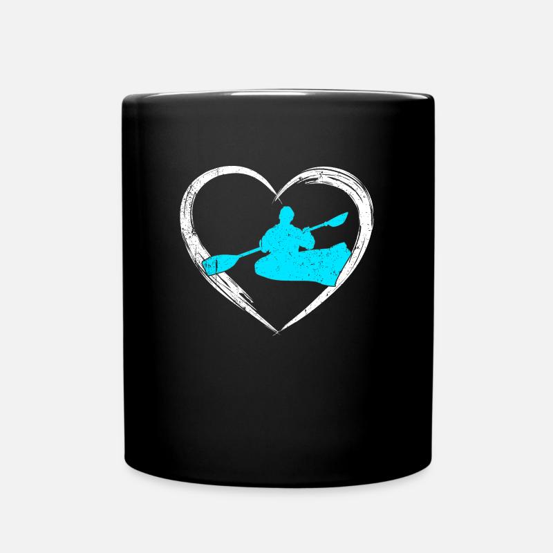 kayak love - Tasse einfarbig - Schwarz