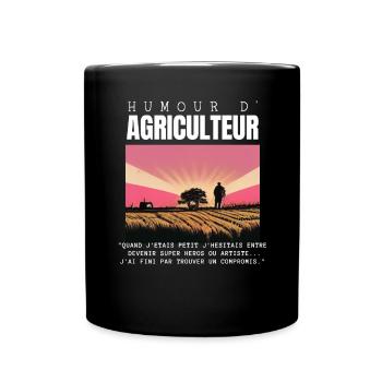 Humour d'Agriculteur - Mug uni - noir - Devant