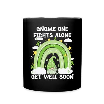 Gnome One se bat seul non hodgkin - Mug uni - noir - Devant