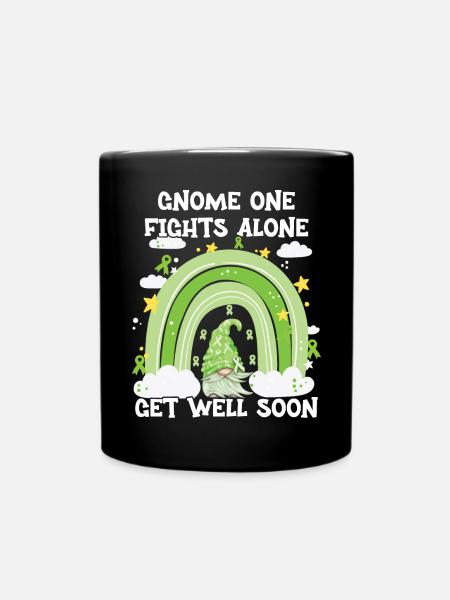Gnome One Fights Alone Non Hodgkin - Tasse einfarbig - Schwarz