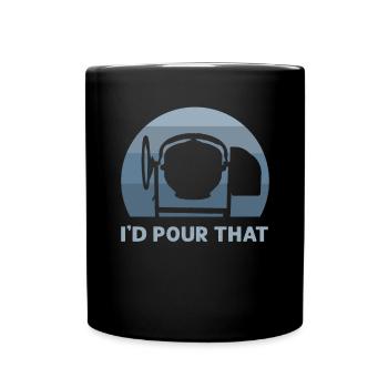 Je verserais ça! Maçons en ciment. Pavés en béton - Mug uni - noir - Devant