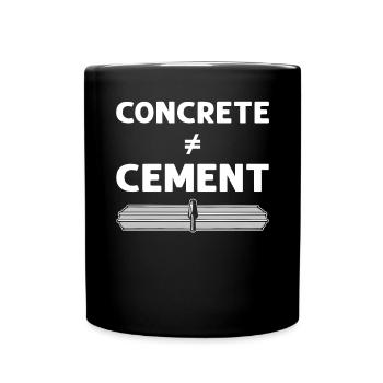 Concrete cement. Cement masons. Concrete pavers - Full Colour Mug - black - Front