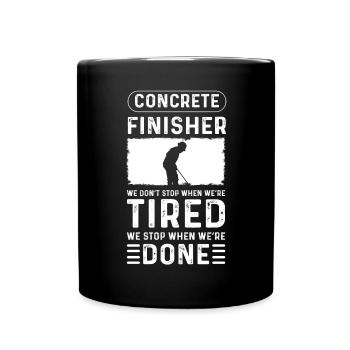 Concrete refiner. Cement experts. Cement masonry - Full Colour Mug - black - Front