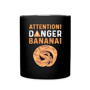 Attention! Banane dangereuse. Royal Python - Mug uni - noir - Devant