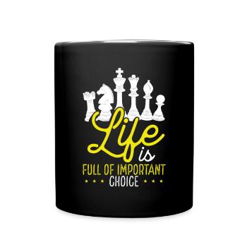 Life is full of choice - Full Colour Mug - black - Front