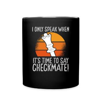 I speak only checkmate - Full Colour Mug - black - Front