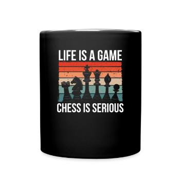 Life is a game of chess - Full Colour Mug - black - Front