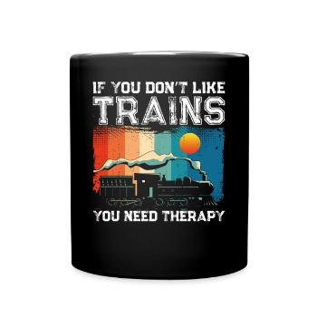 Steam Train Driver Trainspotting - Tasse einfarbig - Schwarz - Vorne