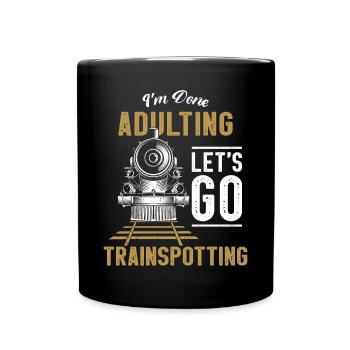 Conducteur de train à vapeur Trainspotting - Mug uni - noir - Devant