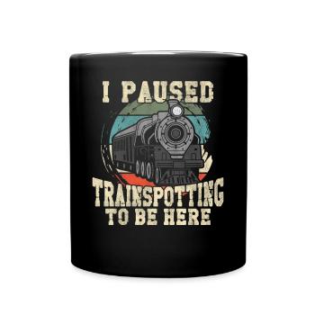 Conducteur de train à vapeur Trainspotting - Mug uni - noir - Devant