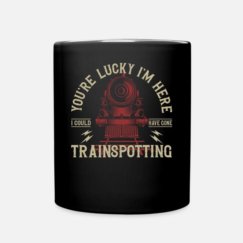 Steam Train Driver Trainspotting - Tasse einfarbig - Schwarz