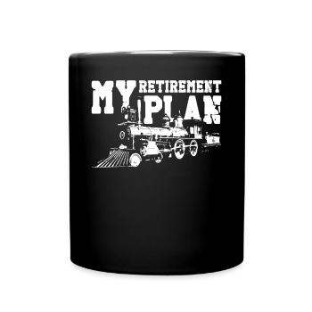 Steam Train Driver Trainspotting - Full Colour Mug - black - Front