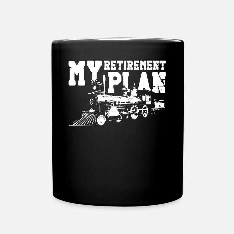 Steam Train Driver Trainspotting - Full Colour Mug - black