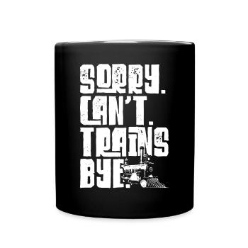 Steam Train Driver Trainspotting - Tasse einfarbig - Schwarz - Vorne