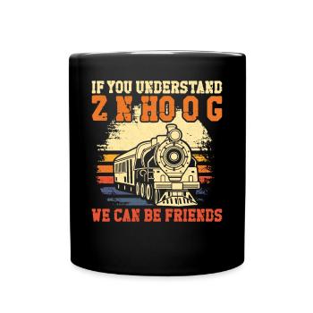 Steam Train Driver Trainspotting - Full Colour Mug - black - Front