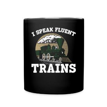 Steam Train Driver Trainspotting - Tasse einfarbig - Schwarz - Vorne