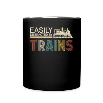 Conducteur de train à vapeur Trainspotting - Mug uni - noir - Devant