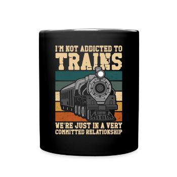 Steam Train Driver Trainspotting - Tasse einfarbig - Schwarz - Vorne