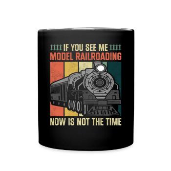 Steam Train Driver Trainspotting - Full Colour Mug - black - Front