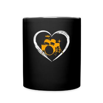 Drums love - Full Colour Mug - black - Front