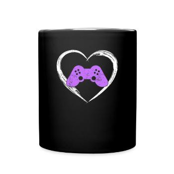 gaming love - Full Colour Mug - black - Front