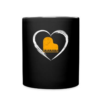 Amour du piano - Mug uni - noir - Devant