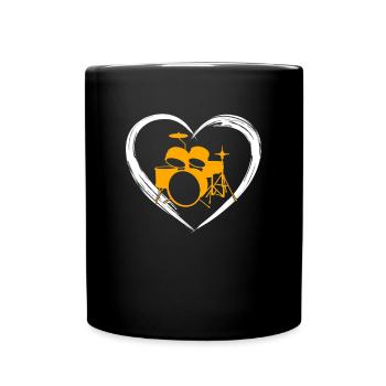 Drums love - Full Colour Mug - black - Front