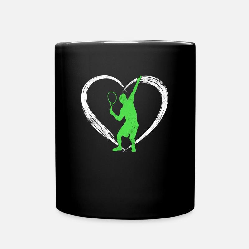 Tennis love - Tasse einfarbig - Schwarz