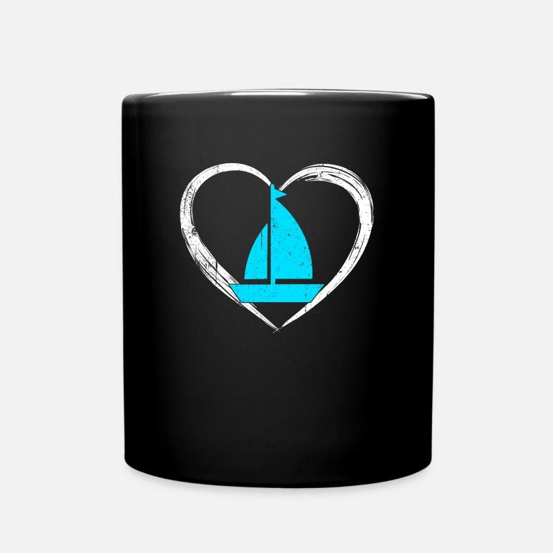 Segeln love - Tasse einfarbig - Schwarz
