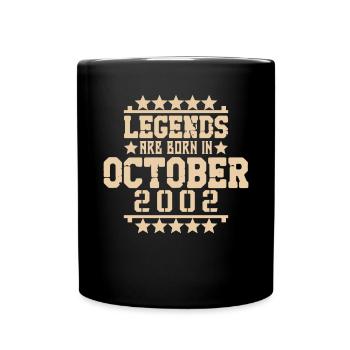 Octobre 2002 - Cadeau de 20e anniversaire. Légende. - Mug uni - noir - Devant