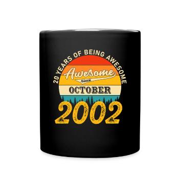 Octobre 2002 - Cadeau de 20e anniversaire. Légende. - Mug uni - noir - Devant