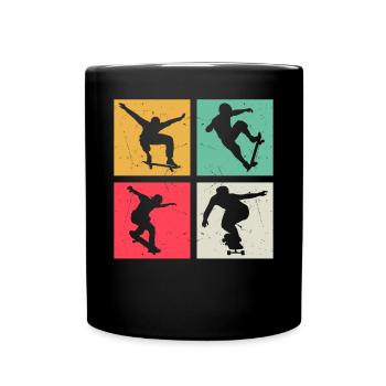 Skateboard Skateboarder Enfants Skateboard Skater - Mug uni - noir - Devant