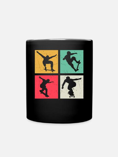 Skateboard Skateboarder Enfants Skateboard Skater - Mug uni - noir