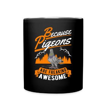 Parce que les pigeons flippent génial Taube - Mug uni - noir - Devant
