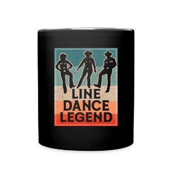 Line Dancing Cowboy Texas Line Dance Cadeau - Mug uni - noir - Devant