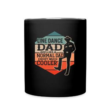 Line Dancing Cowboy Texas Line Dance Cadeau - Mug uni - noir - Devant