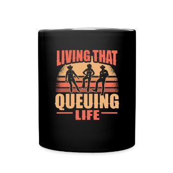 Line Dancing Cowboy Texas Line Dance Cadeau - Mug uni - noir - Devant