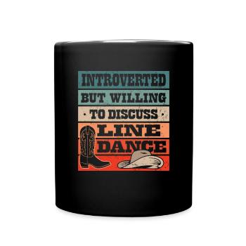 Line Dancing Cowboy Texas Line Dance Cadeau - Mug uni - noir - Devant