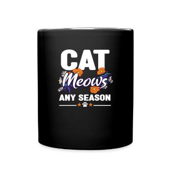 Cats Pet Strong Cat Miau Kitty - Full Colour Mug - black - Front