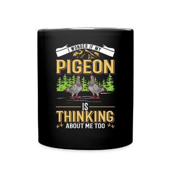 Pigeon Pigeon Fancier City Pigeon - Full Colour Mug - black - Front