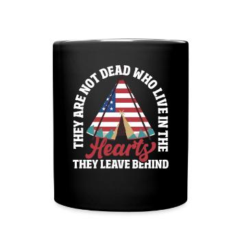 Tribe USA Flag Patriotic Indians - Full Colour Mug - black - Front