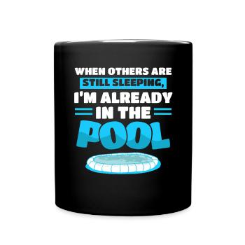 Schwimmen Schwimmer Sport - Tasse einfarbig - Schwarz - Vorne
