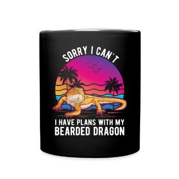 Dragon barbu disant dragon barbu - Mug uni - noir - Devant